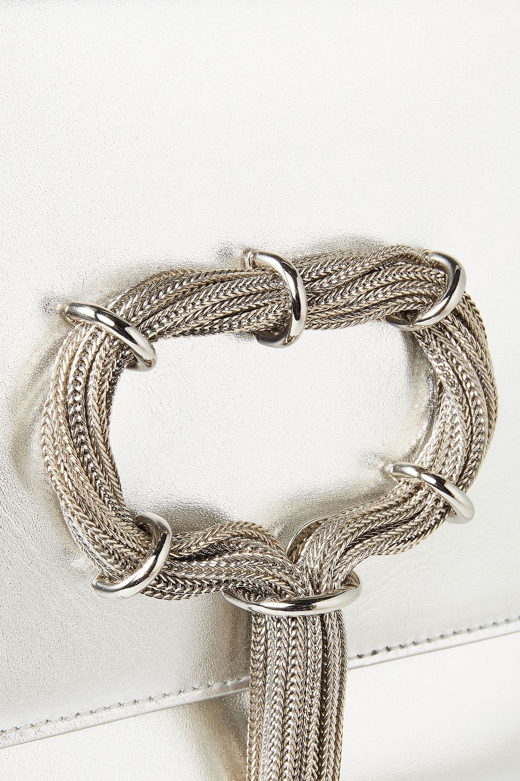 ROGER VIVIER Club Chain metallic leather shoulder bag