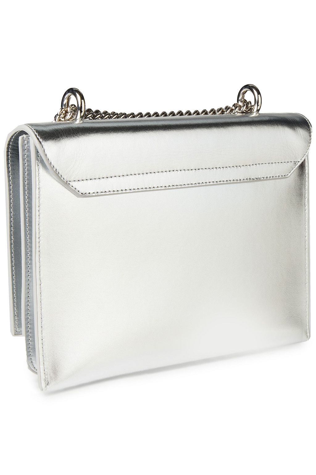 ROGER VIVIER Club Chain metallic leather shoulder bag