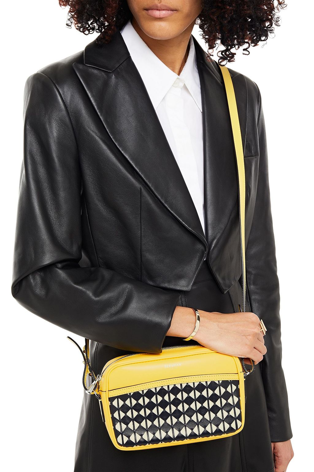 SERAPIAN Mosaico leather shoulder bag