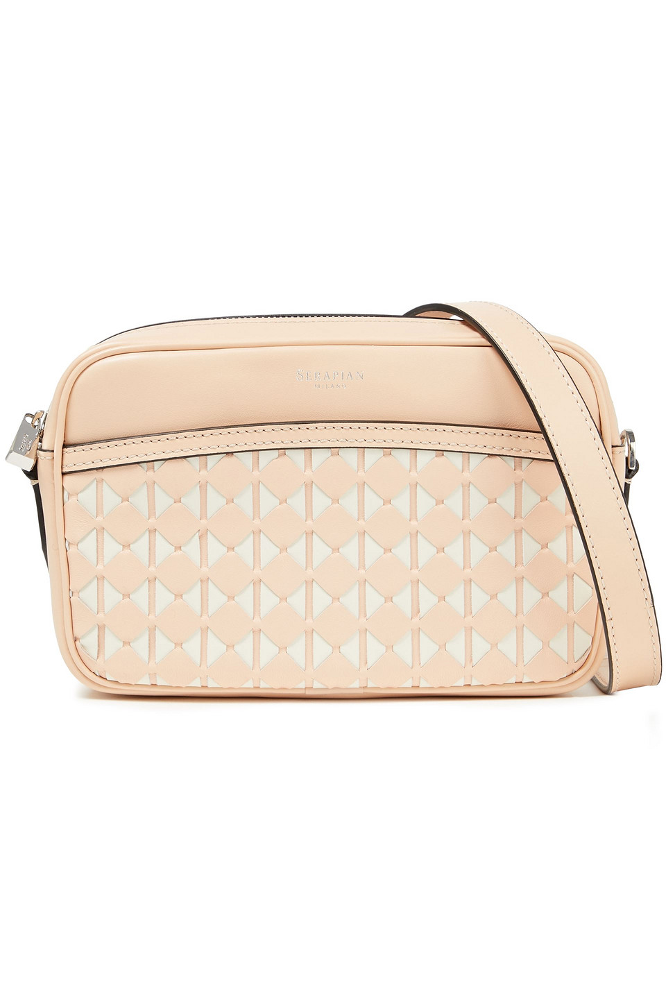 Serapian Woman Mosaico Leather Shoulder Bag Blush Size --