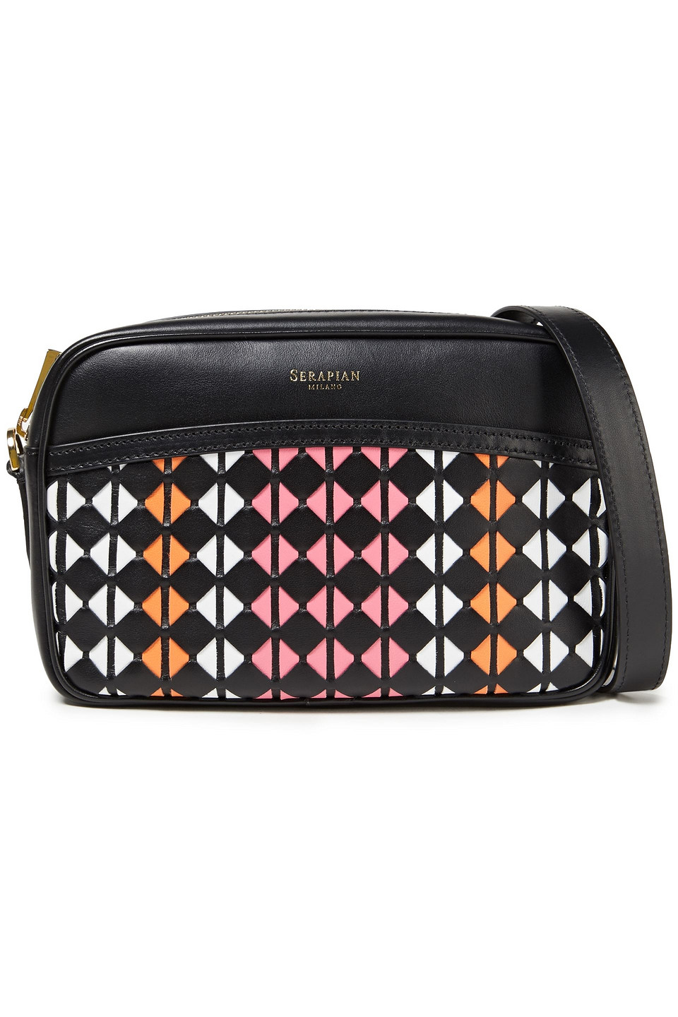 Serapian Woman Mosaico Leather Shoulder Bag Pink Size --