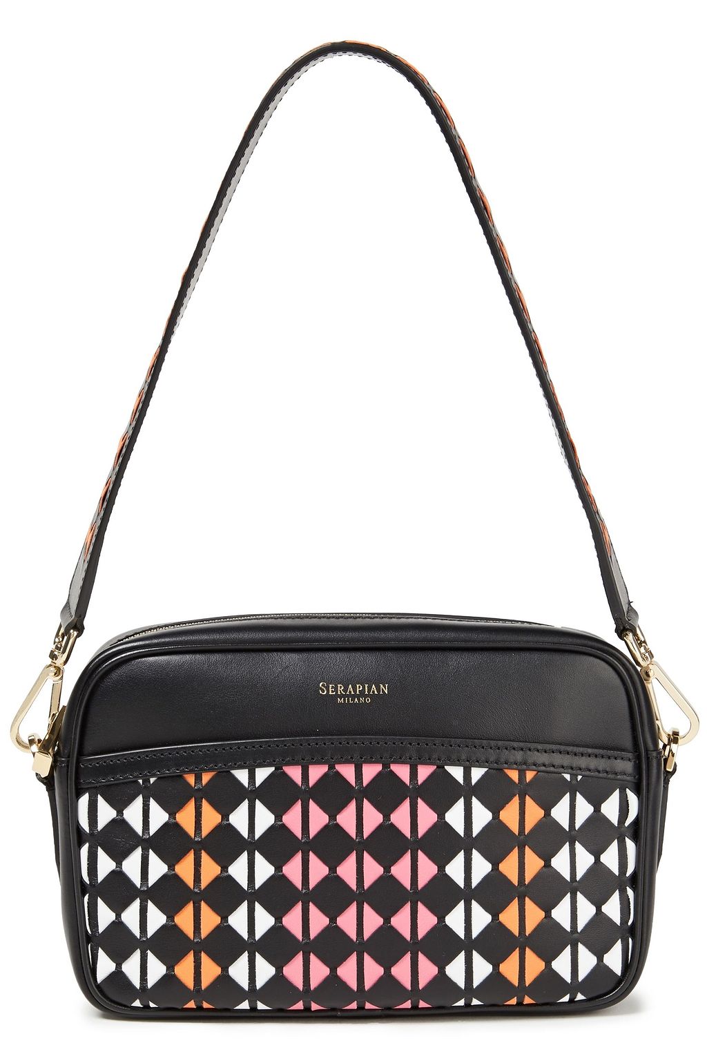SERAPIAN Mosaico leather shoulder bag