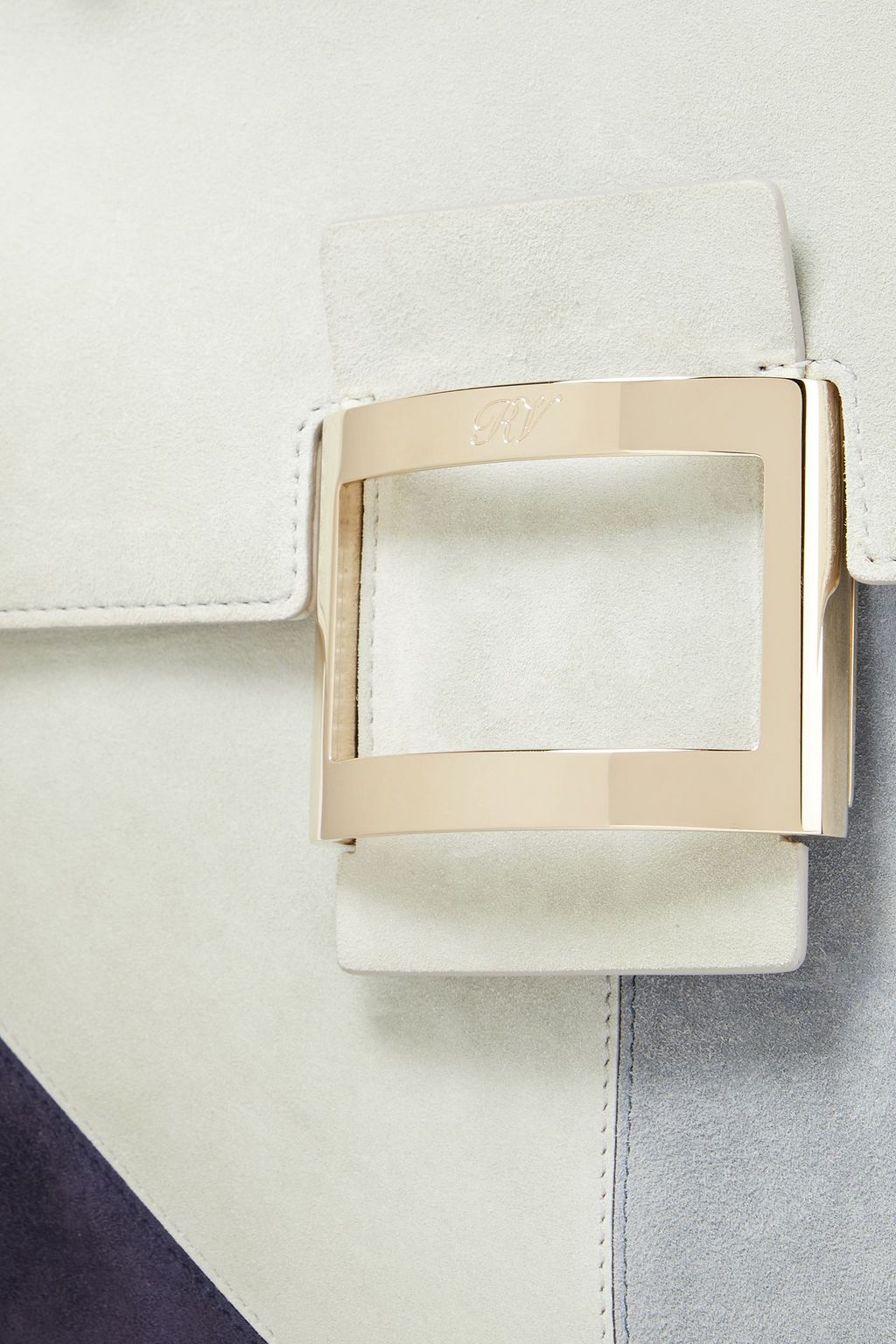 ROGER VIVIER Viv' カラーブロック スエード トートバッグ