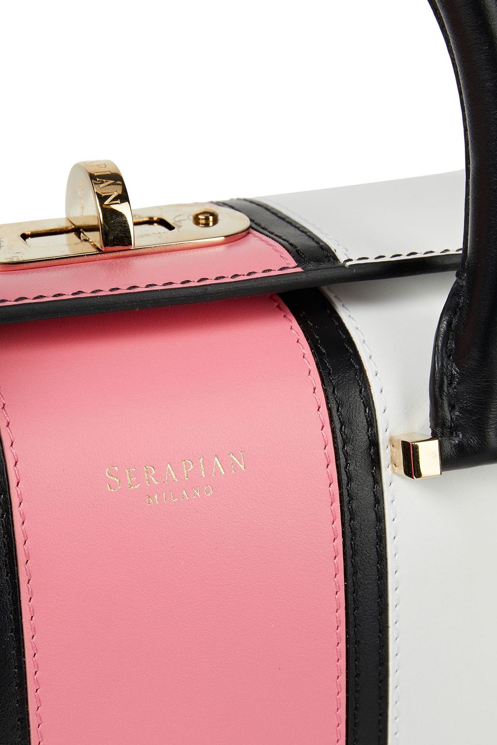 SERAPIAN Color-block leather tote