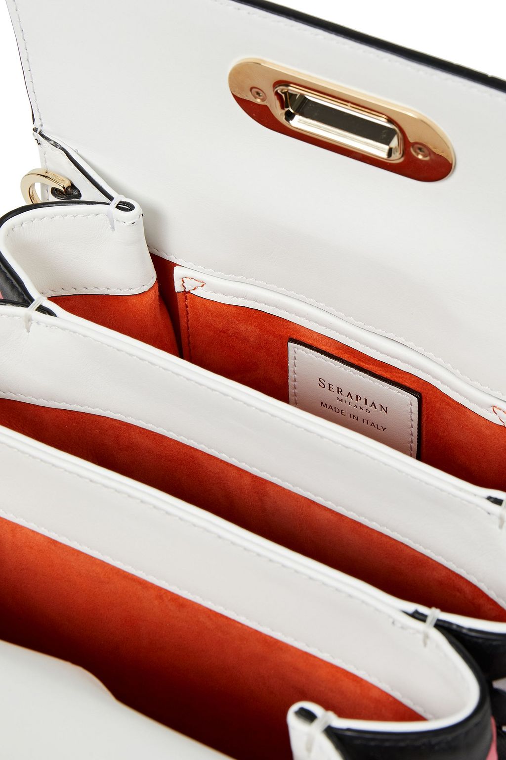 SERAPIAN Color-block leather tote