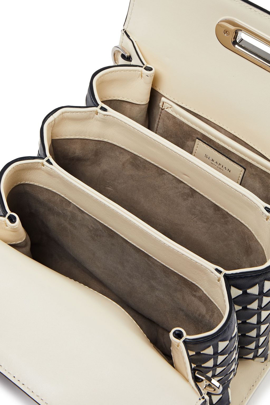 SERAPIAN Color-block leather tote