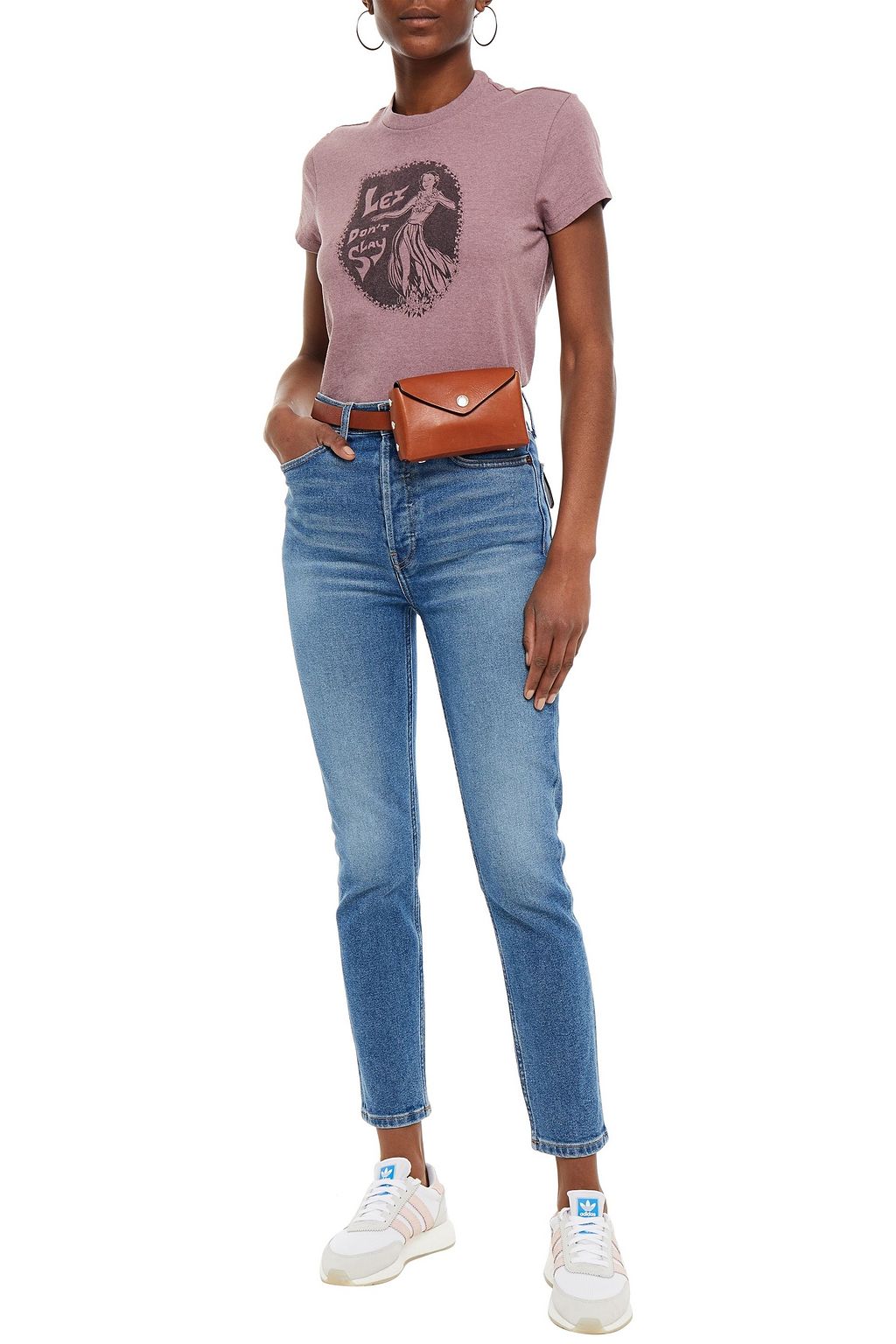 RE/DONE BY HANES + Hanes 70s printed cotton-blend jersey T-shirt