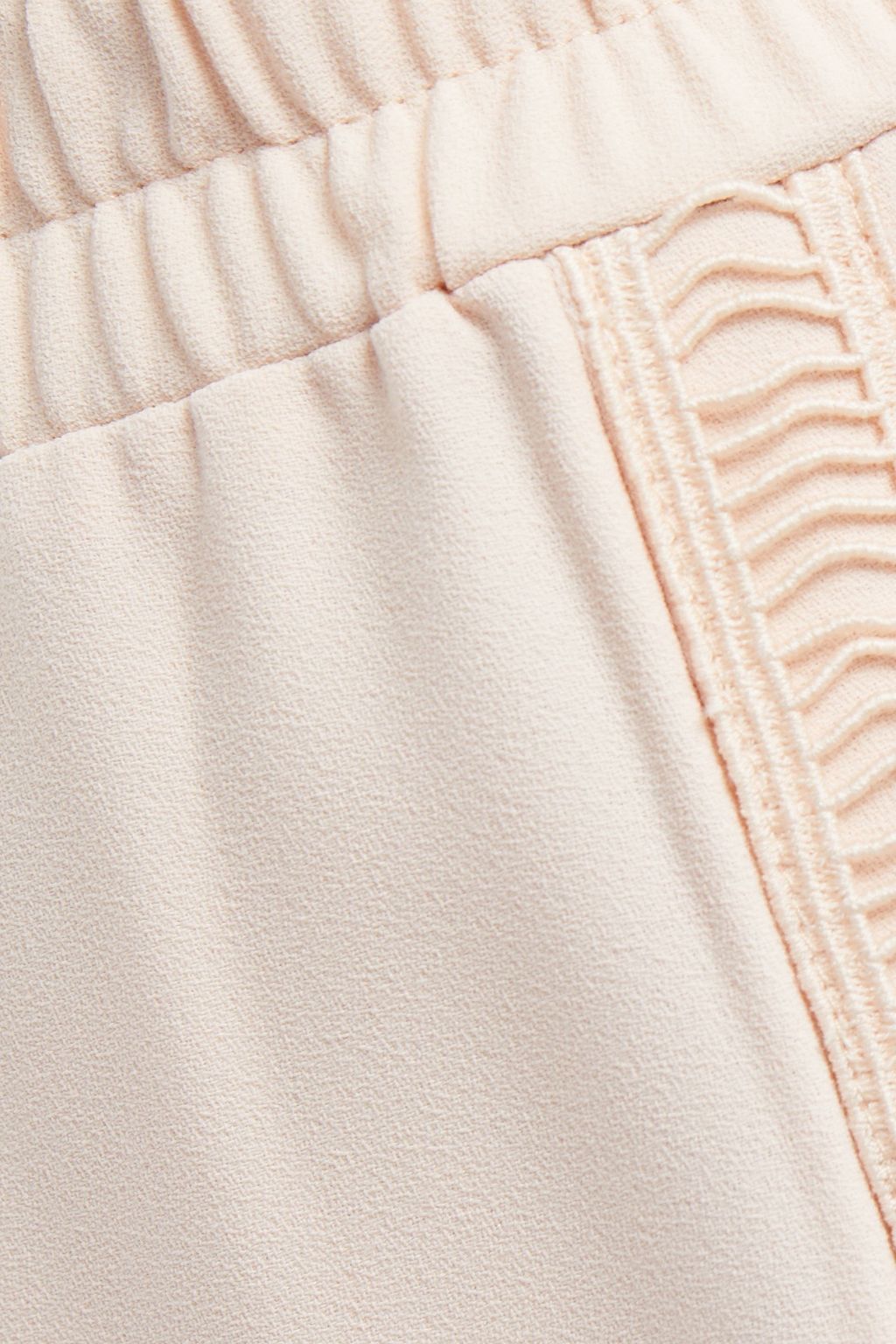 SEE BY CHLOÉ Lattice-trimmed crepe wide-leg pants
