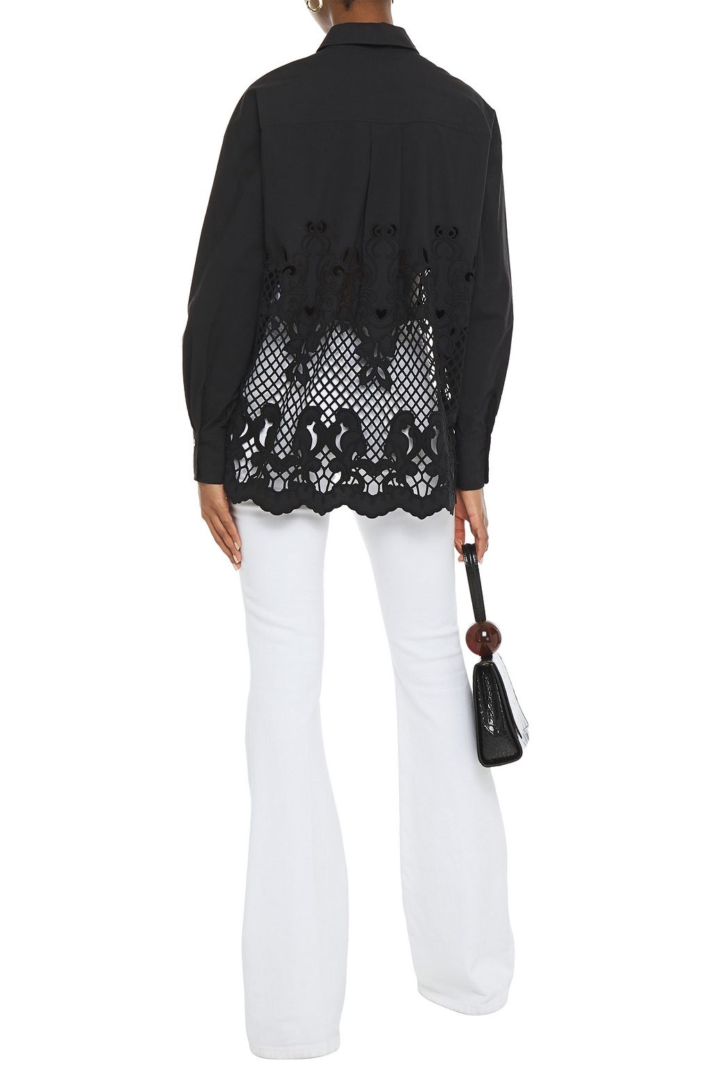 SEE BY CHLOÉ Laser-cut and broderie anglaise cotton shirt