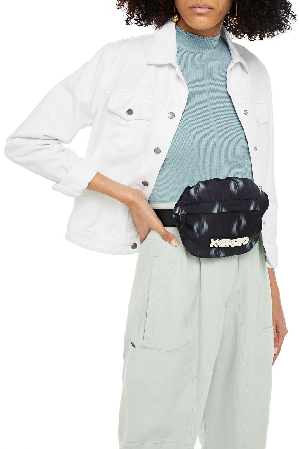 KENZO Appliquéd printed shell belt bag