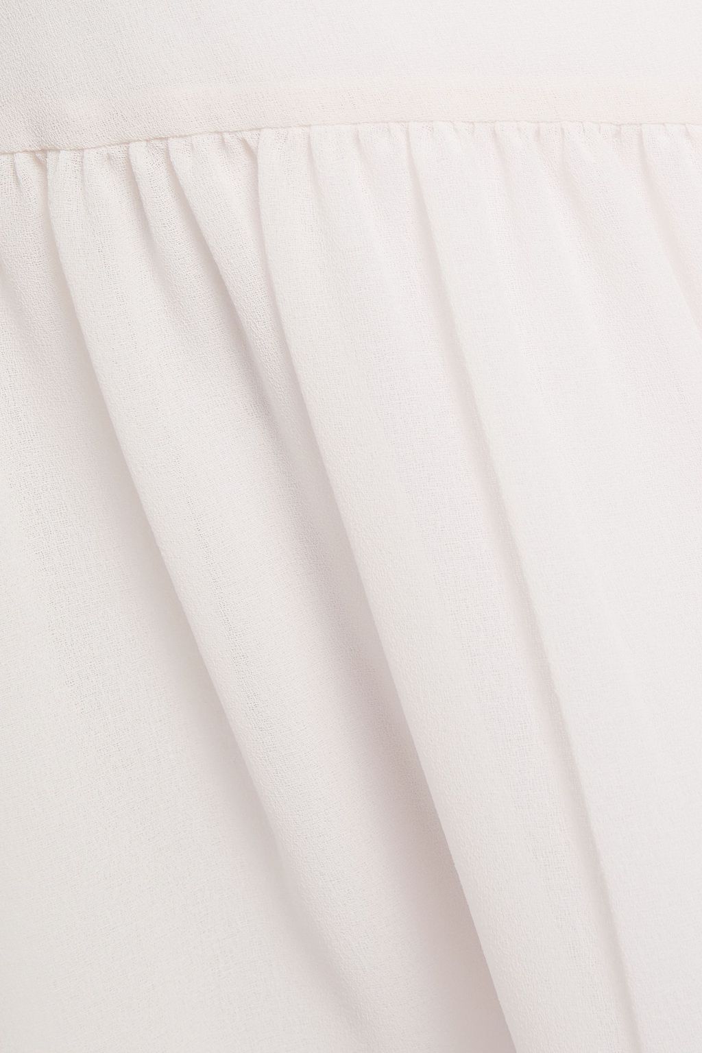 SEE BY CHLOÉ Organza-trimmed gathered crepe mini skirt