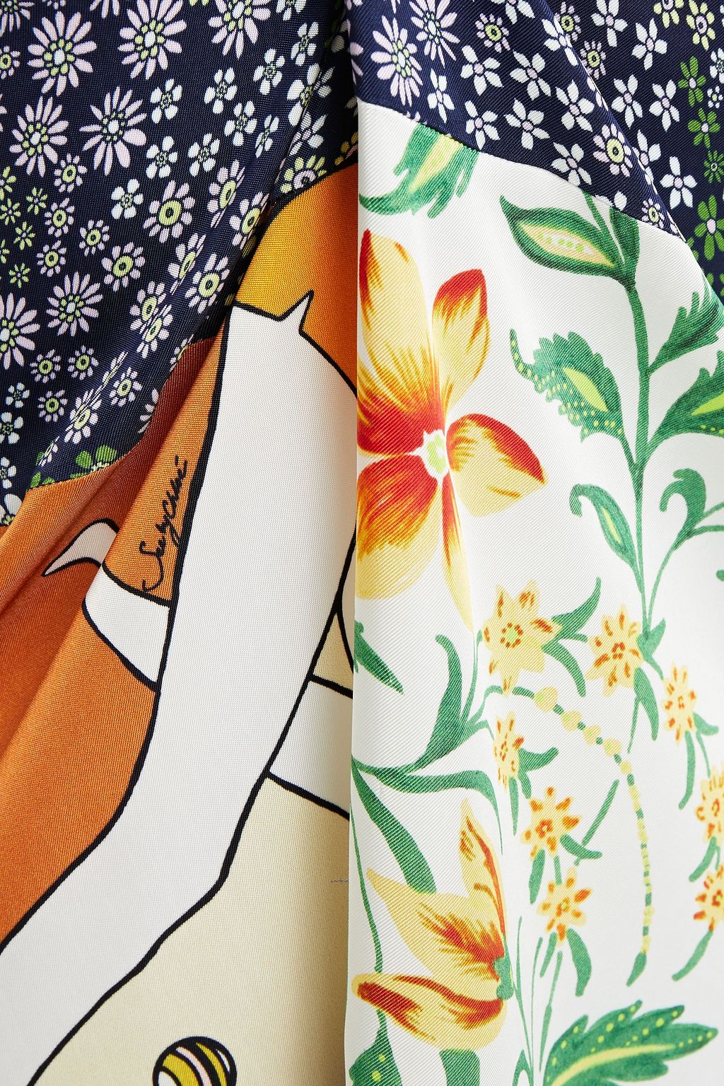 SEE BY CHLOÉ Patchwork-effect printed cady midi dress