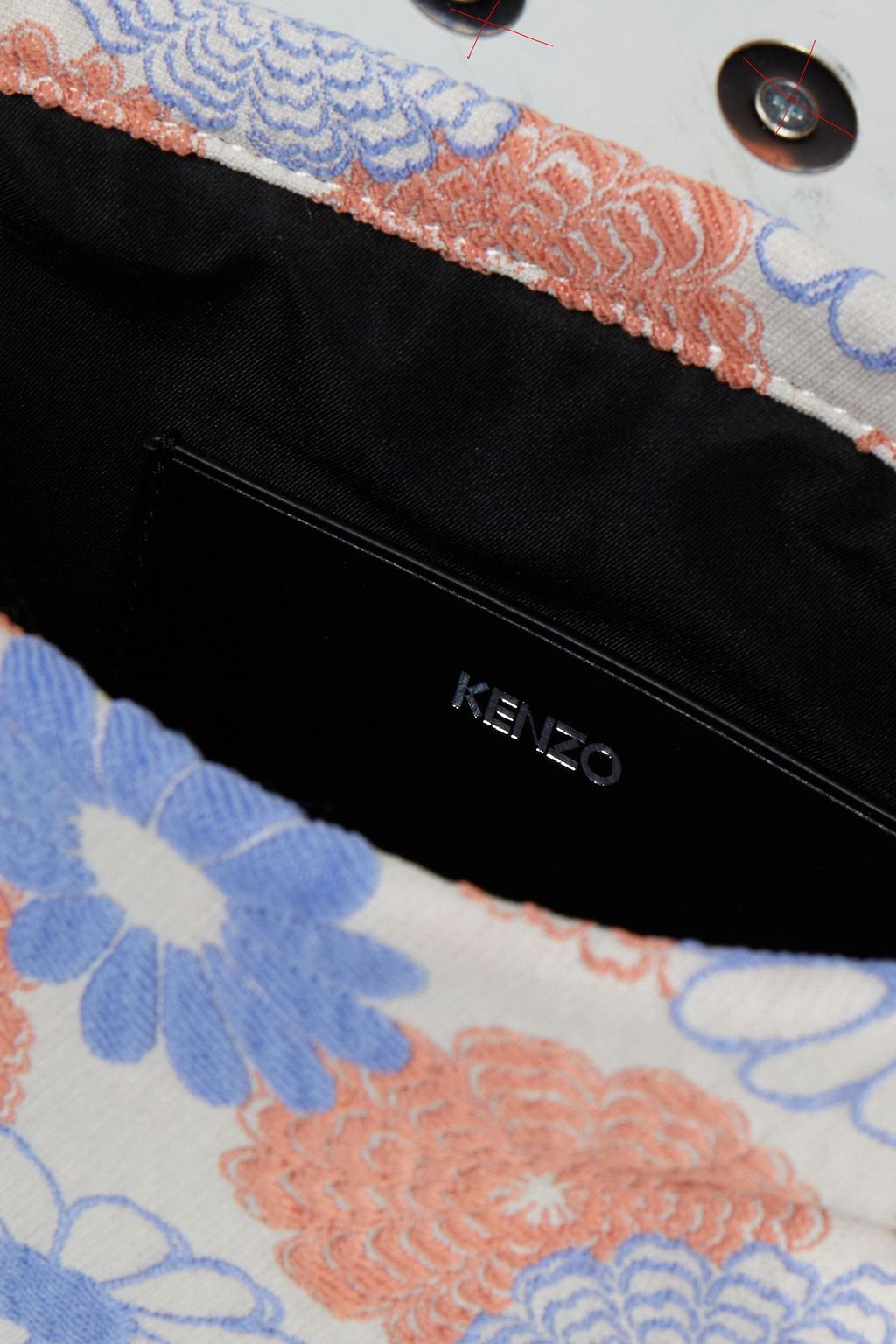 KENZO Leather-trimmed embroidered woven belt bag