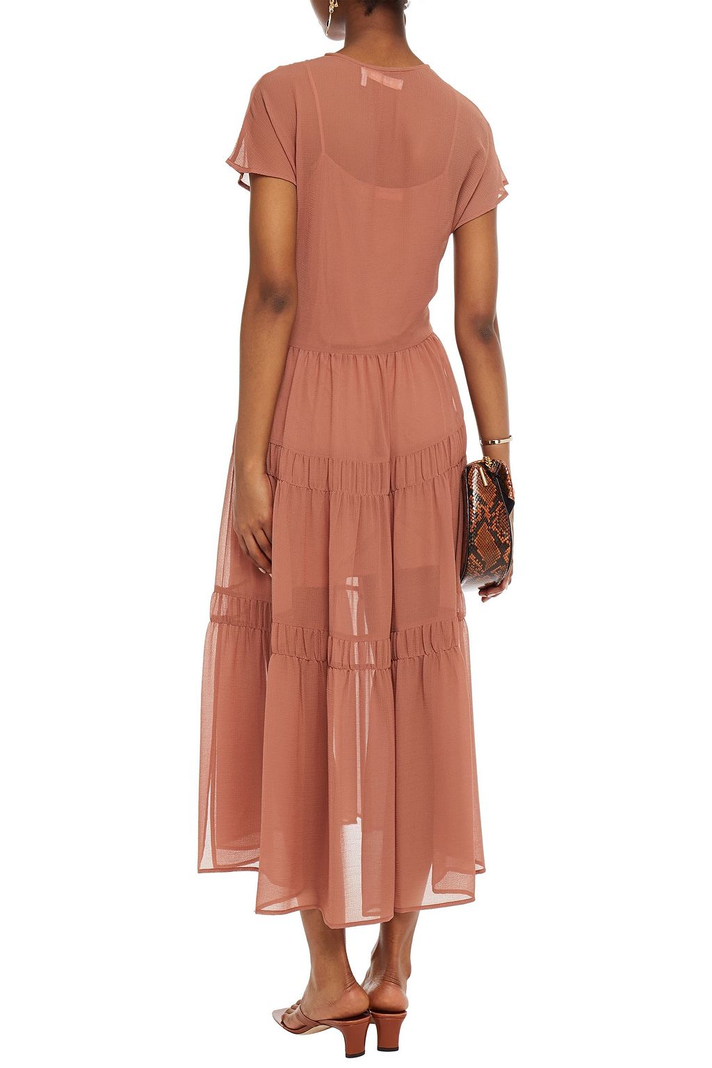 SEE BY CHLOÉ Tiered gathered georgette midi dress