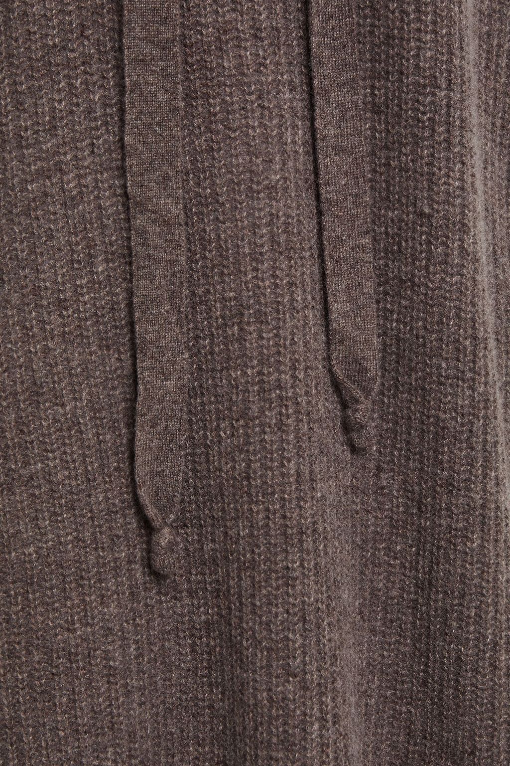 AUTUMN CASHMERE Ribbed cashmere hooded tunic