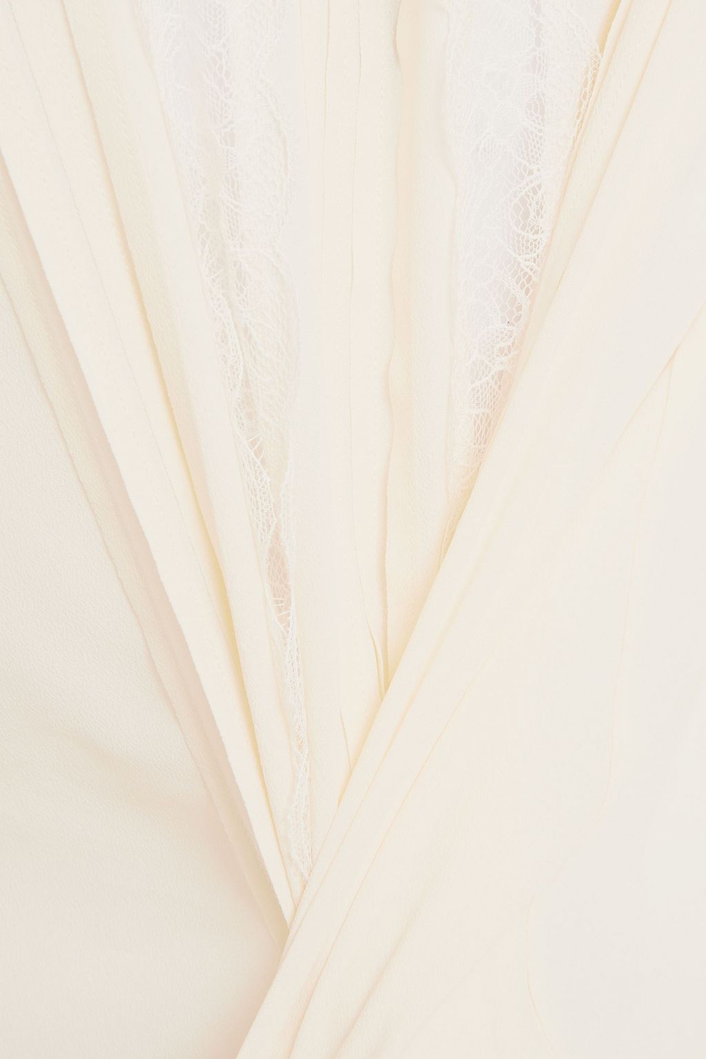 SEE BY CHLOÉ Lace-trimmed crepe de chine blouse