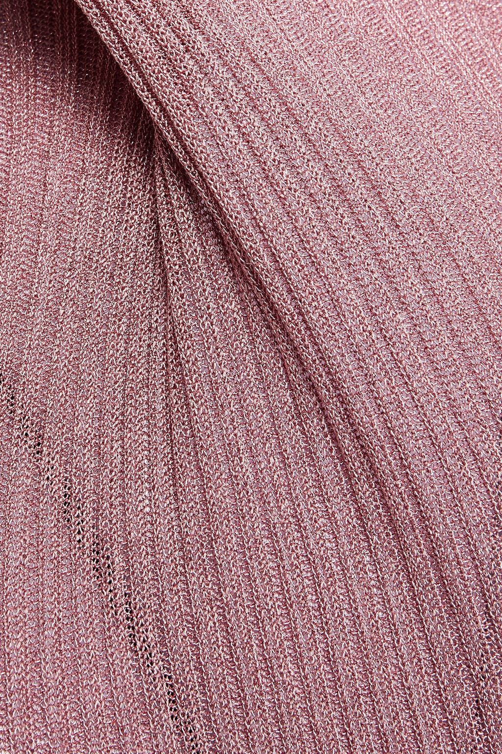 BA&SH Zoe metallic ribbed-knit top