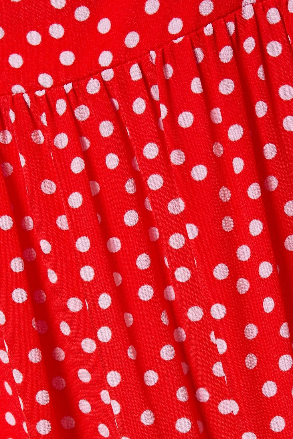 SEE BY CHLOÉ Ruffled polka-dot georgette halterneck mini dress
