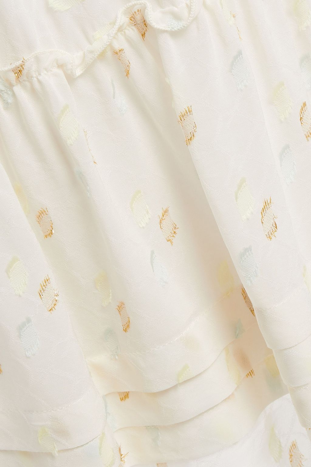 SEE BY CHLOÉ Gathered fil coupé jacquard mini dress