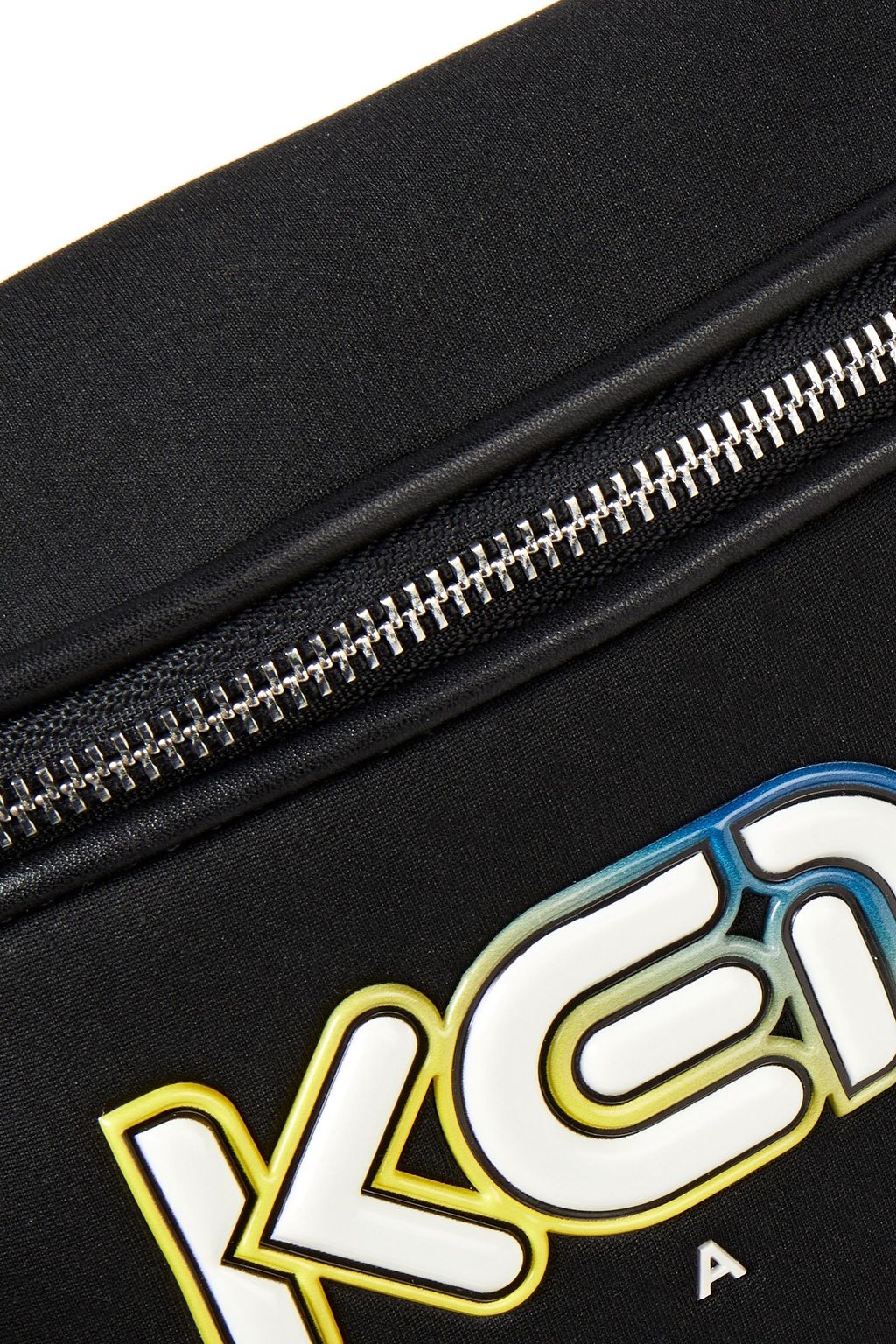 KENZO Leather-trimmed neoprene belt bag