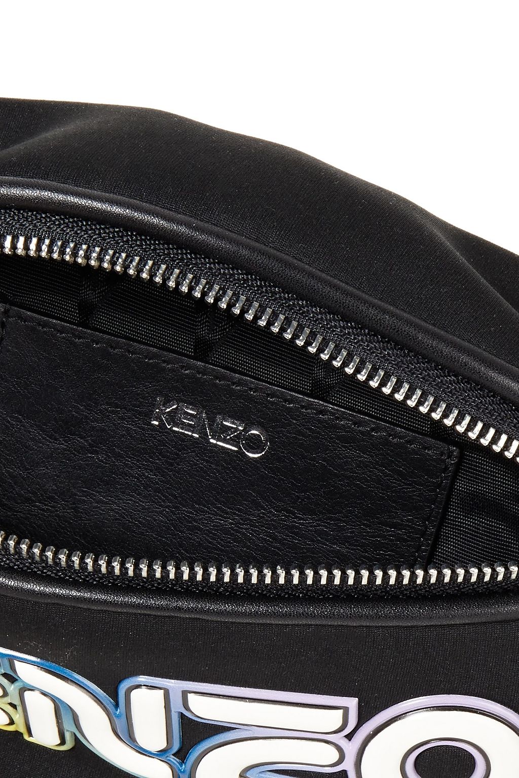 KENZO Leather-trimmed neoprene belt bag