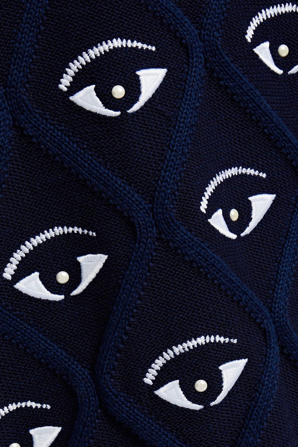 KENZO Embroidered jacquard-knit cotton sweater