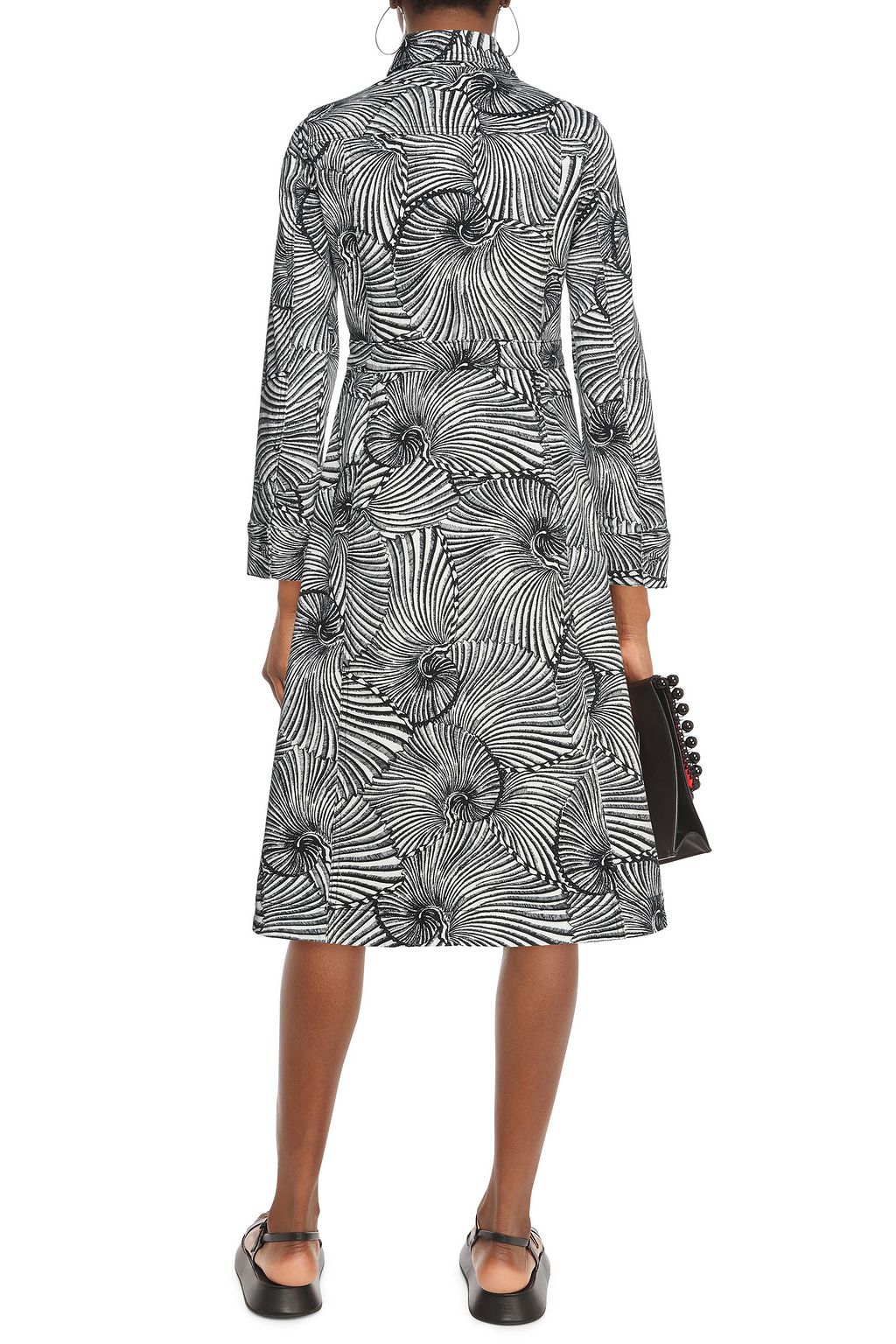 BAUM UND PFERDGARTEN Printed denim midi shirt dress