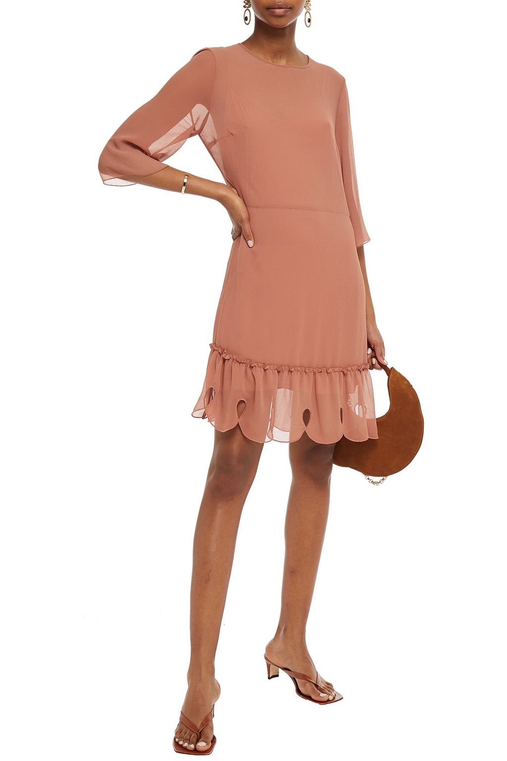 SEE BY CHLOÉ Cutout georgette mini dress