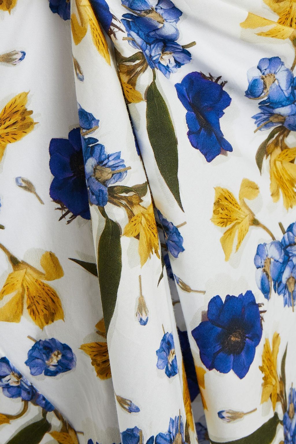 BAUM UND PFERDGARTEN Floral-print organic cotton-poplin skirt