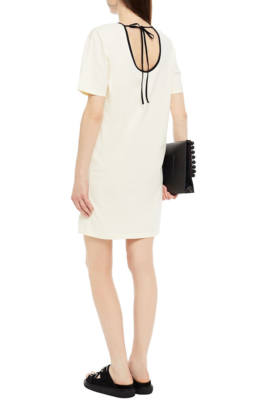 KENZO Cutout printed cotton-jersey mini dress