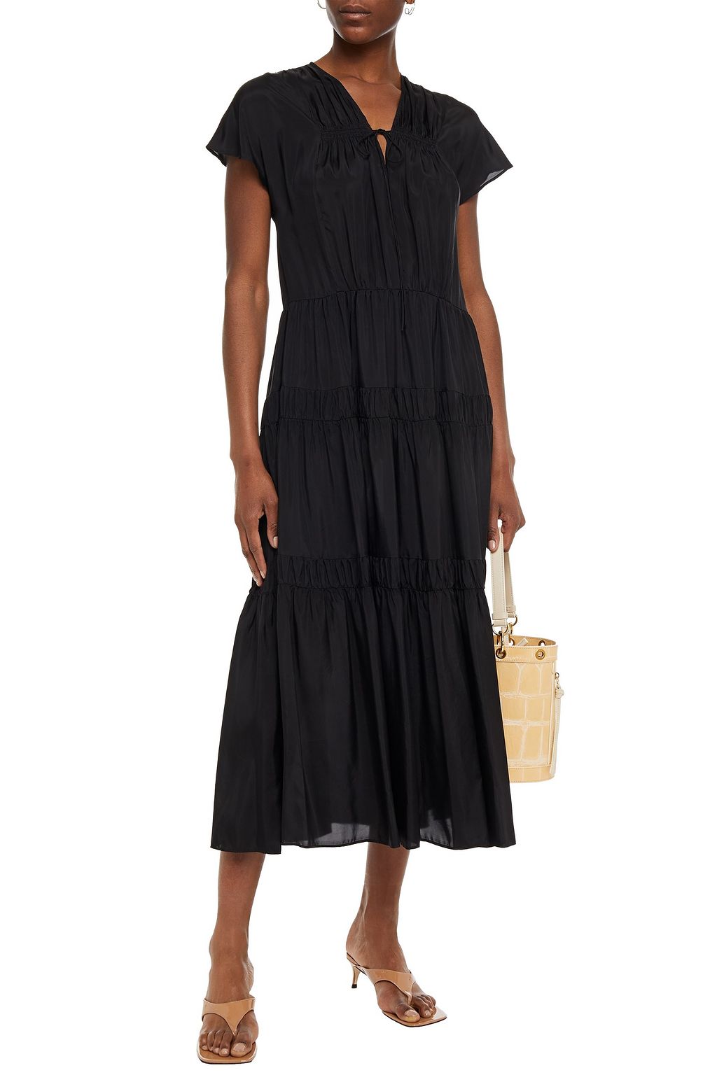 SEE BY CHLOÉ Tiered habotai maxi dress