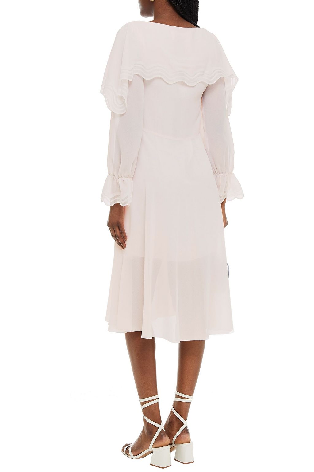 SEE BY CHLOÉ Striped georgette midi dress