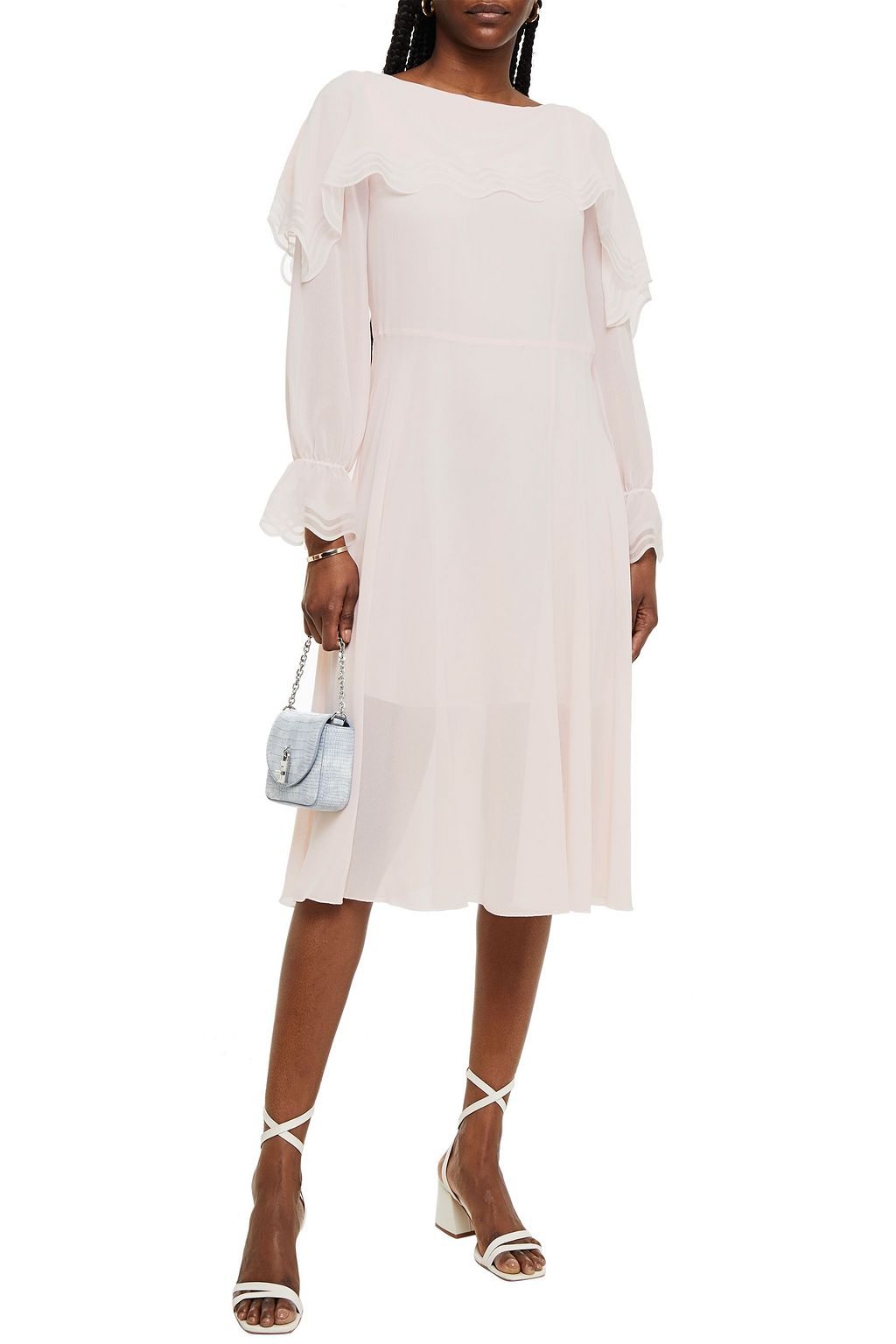SEE BY CHLOÉ Striped georgette midi dress