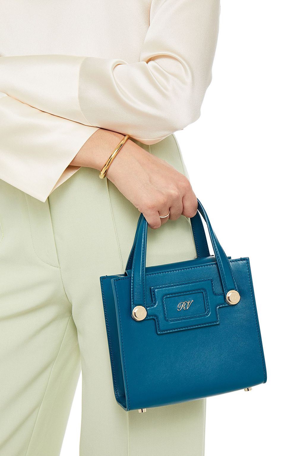 ROGER VIVIER Viv Sellier mini leather tote | THE OUTNET