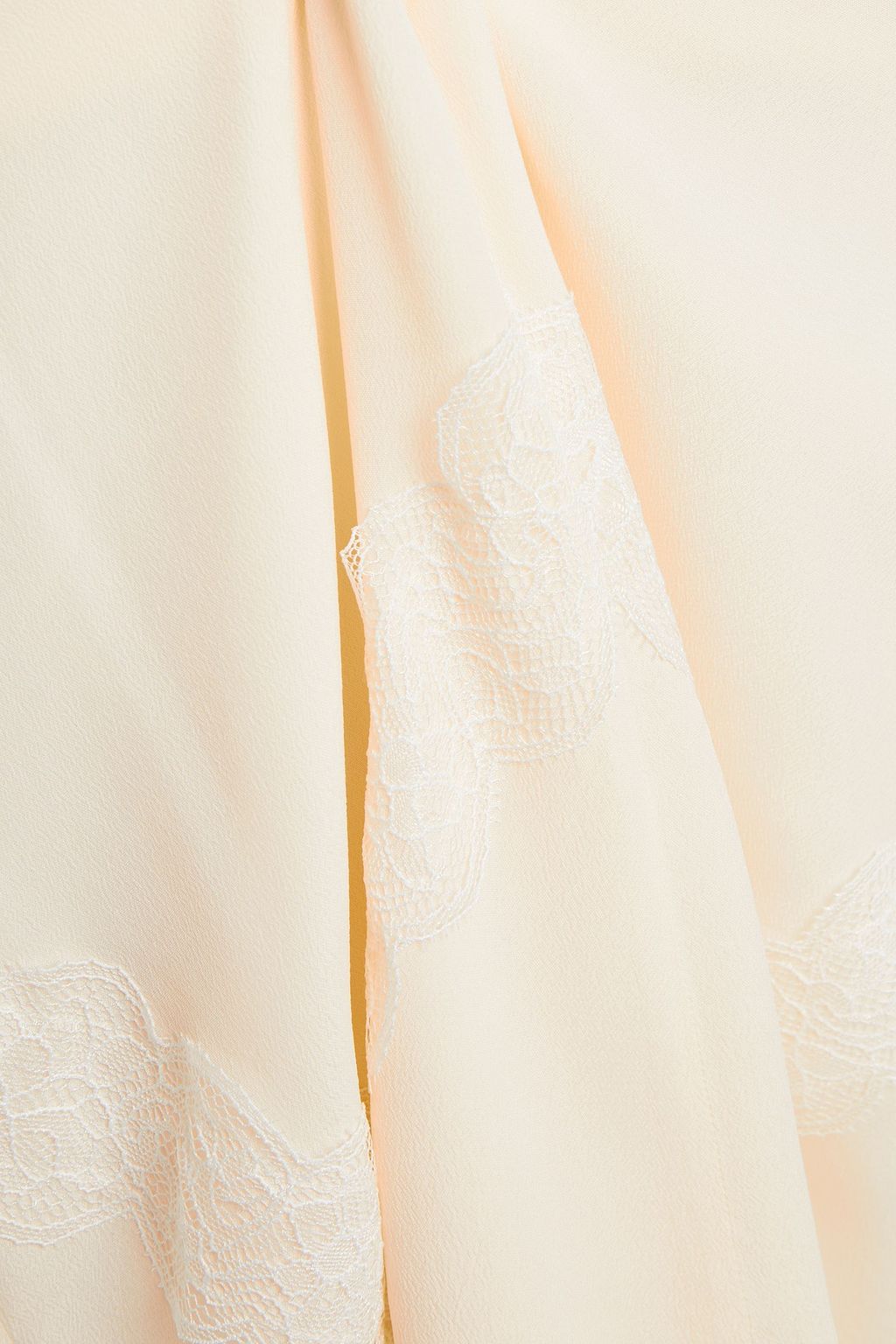 SEE BY CHLOÉ Crepe de chine and corded lace midi skirt