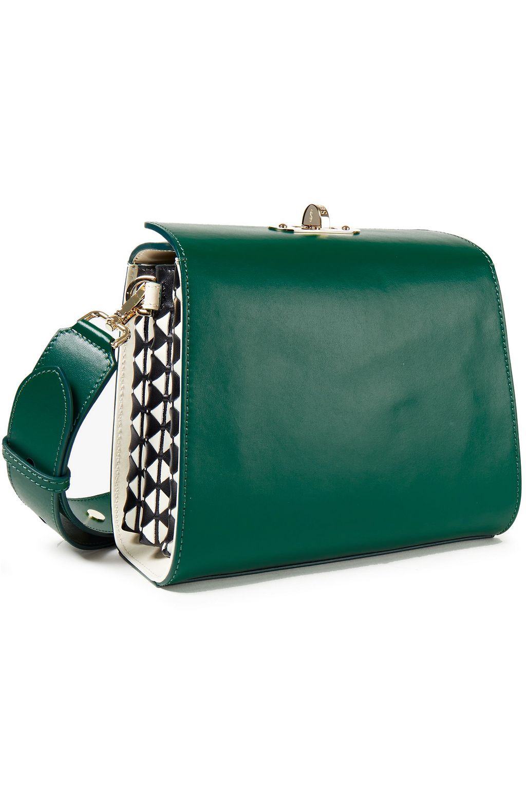 SERAPIAN Villa mini smooth and mosaico leather shoulder bag