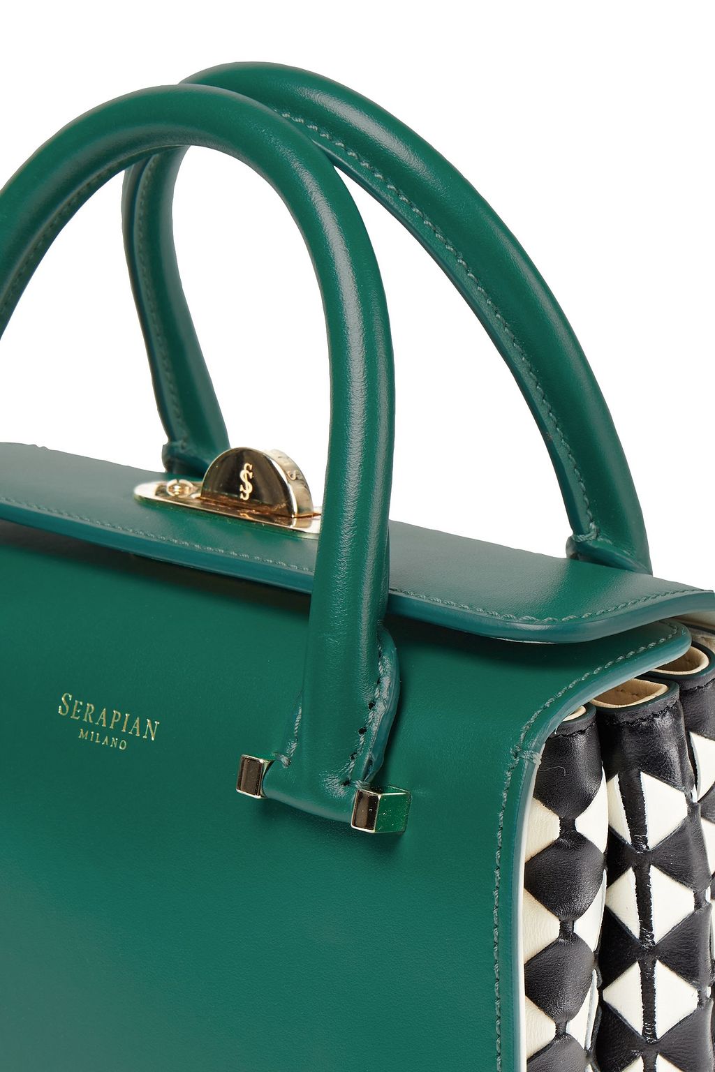 SERAPIAN Color-block leather tote