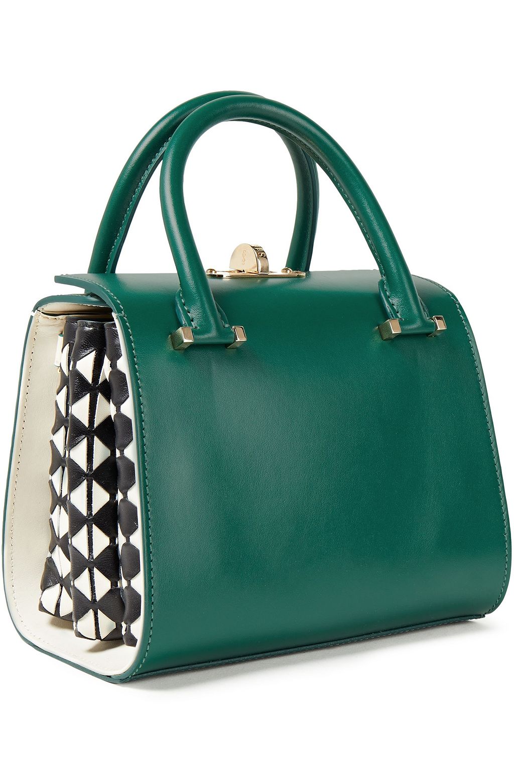 SERAPIAN Color-block leather tote
