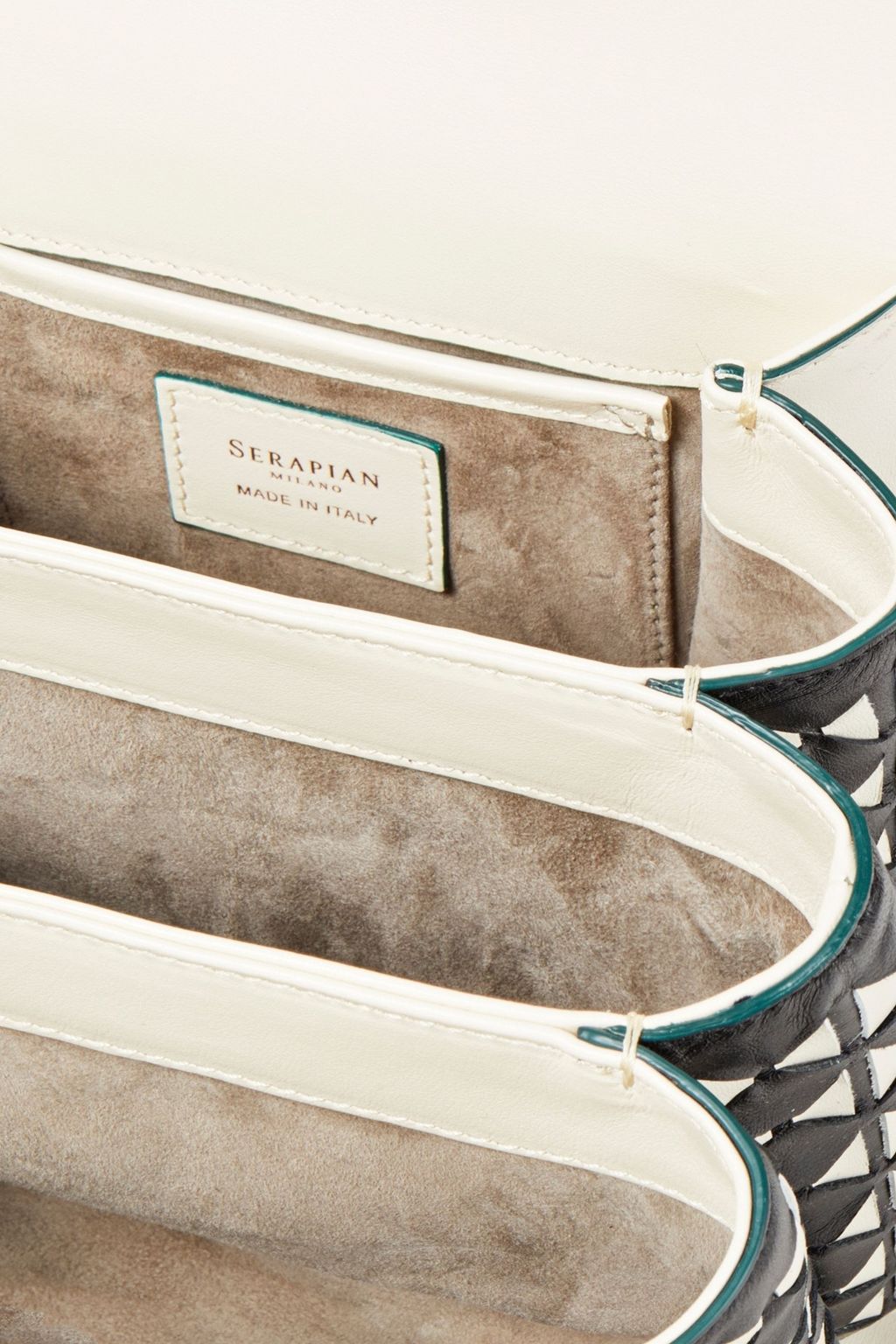 SERAPIAN Color-block leather tote