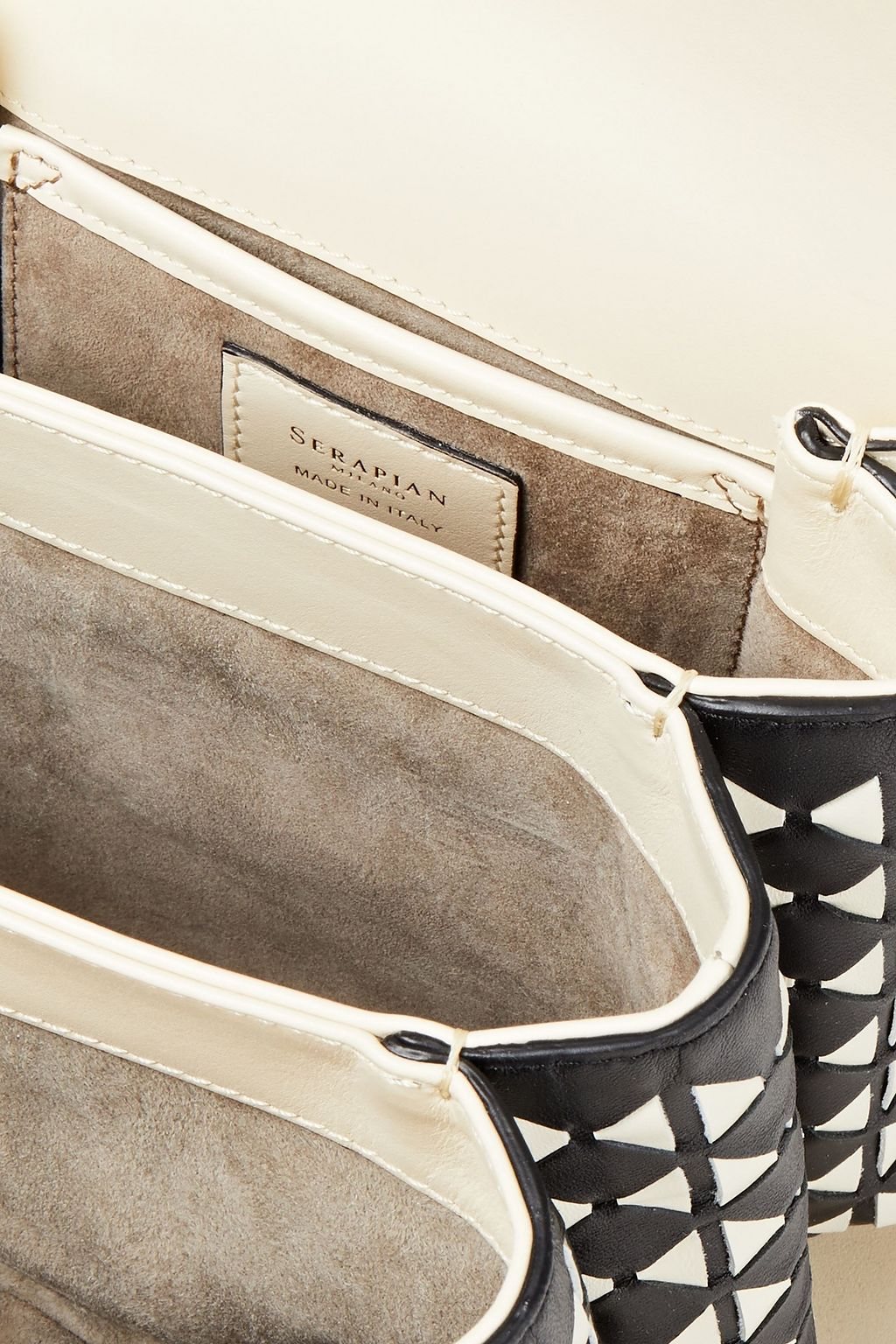 SERAPIAN Color-block leather tote