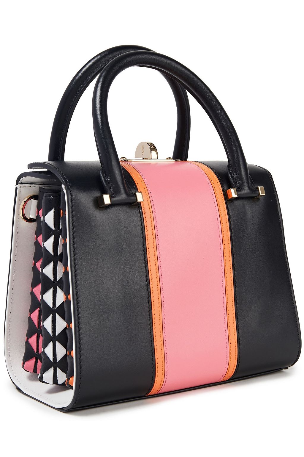SERAPIAN Color-block leather tote