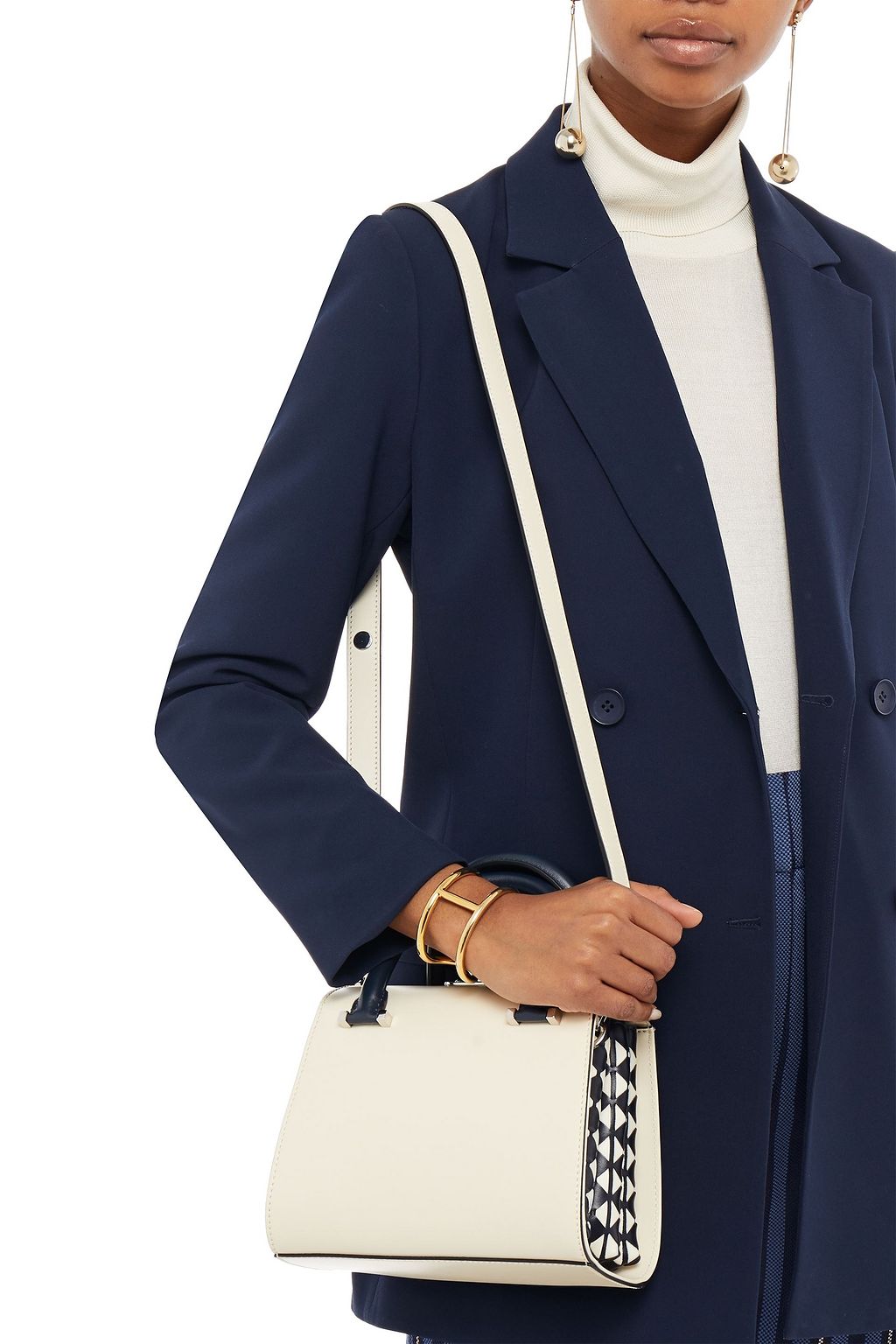 SERAPIAN Color-block leather tote