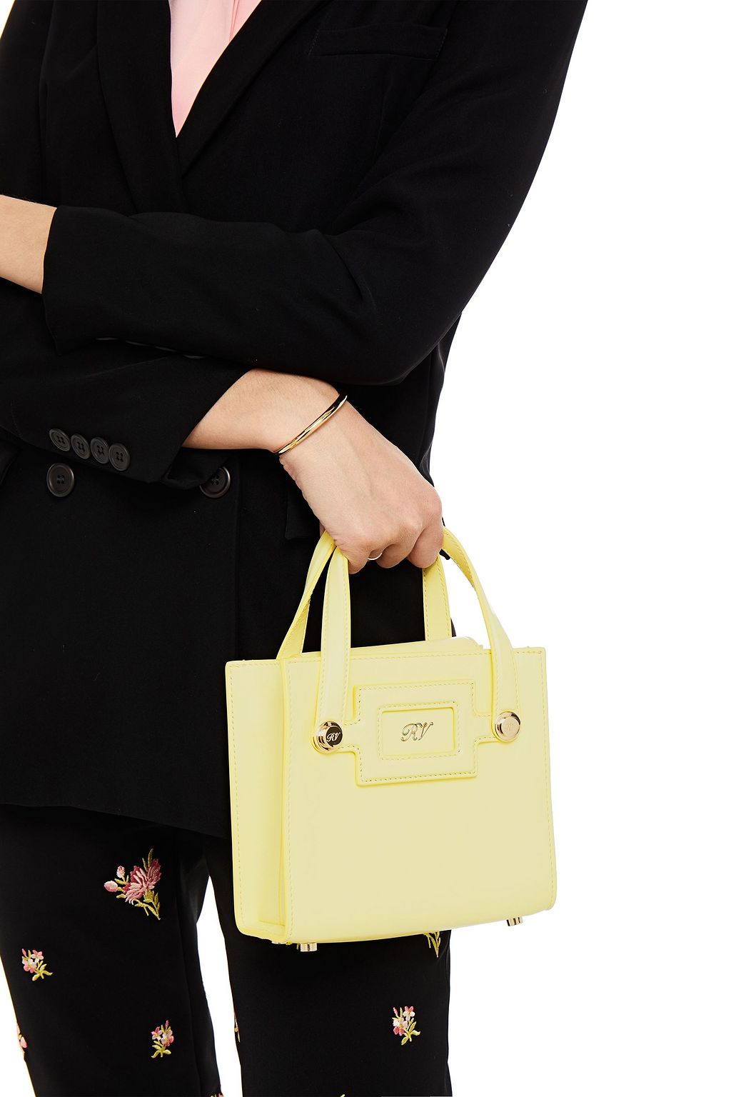 ROGER VIVIER Viv Sellier Mini-Tote Bag aus Leder