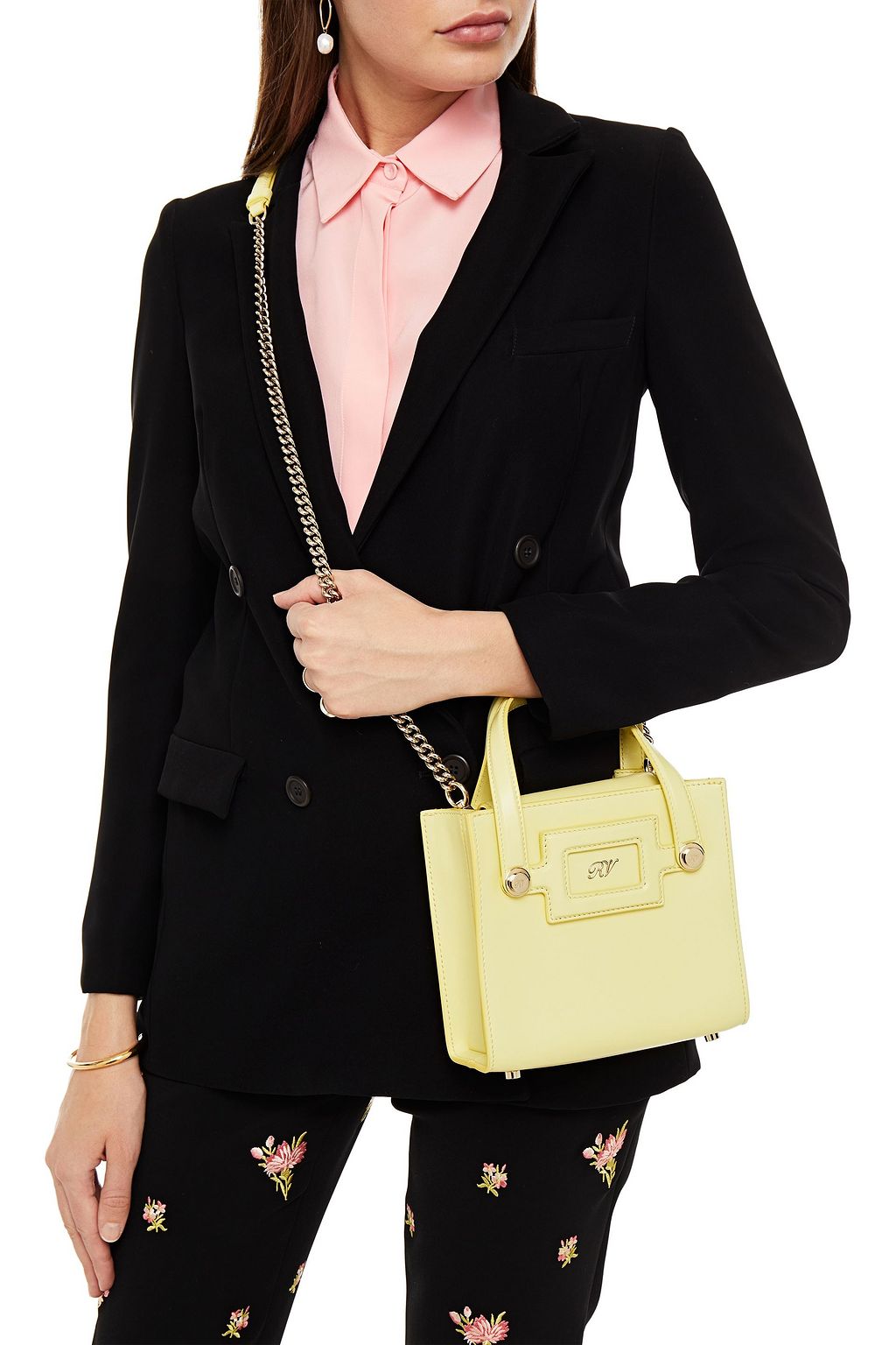 ROGER VIVIER Viv Sellier Mini-Tote Bag aus Leder