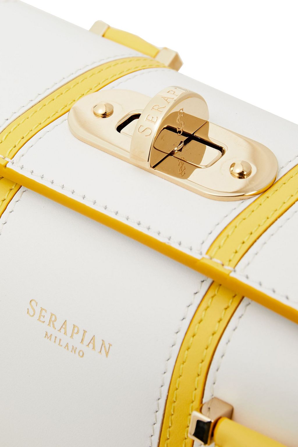 SERAPIAN Color-block leather tote
