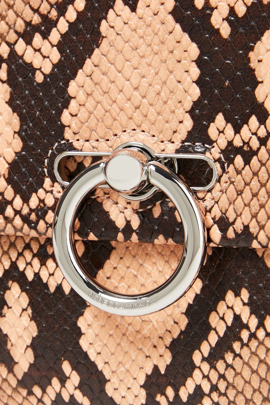 REBECCA MINKOFF Jean snake-effect leather clutch