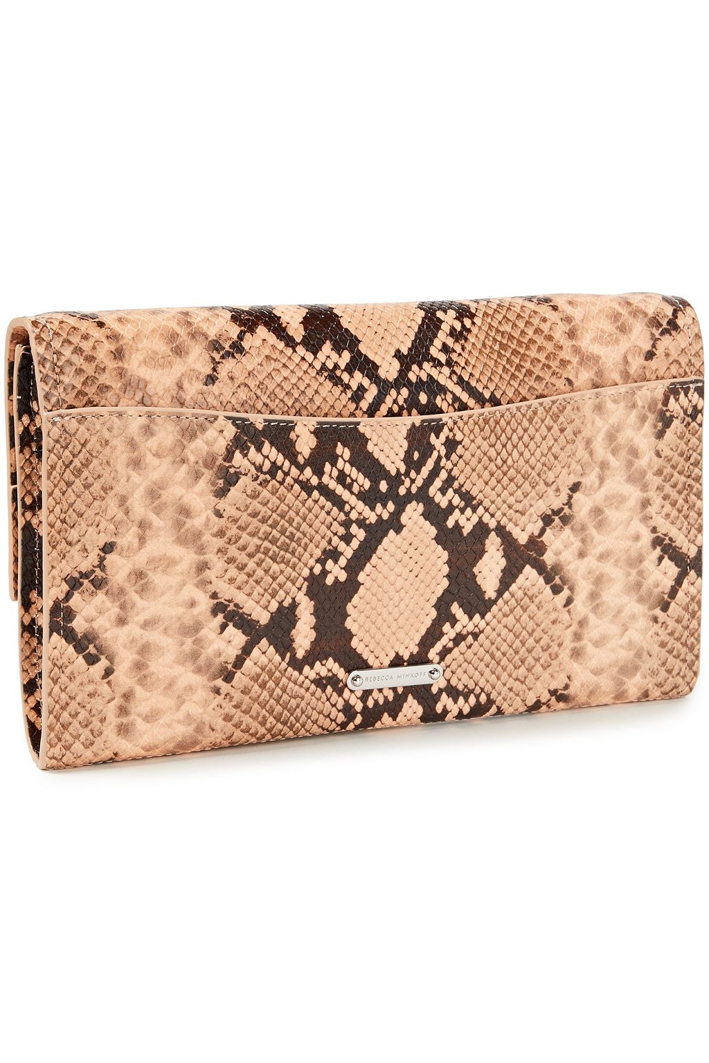 REBECCA MINKOFF Jean snake-effect leather clutch