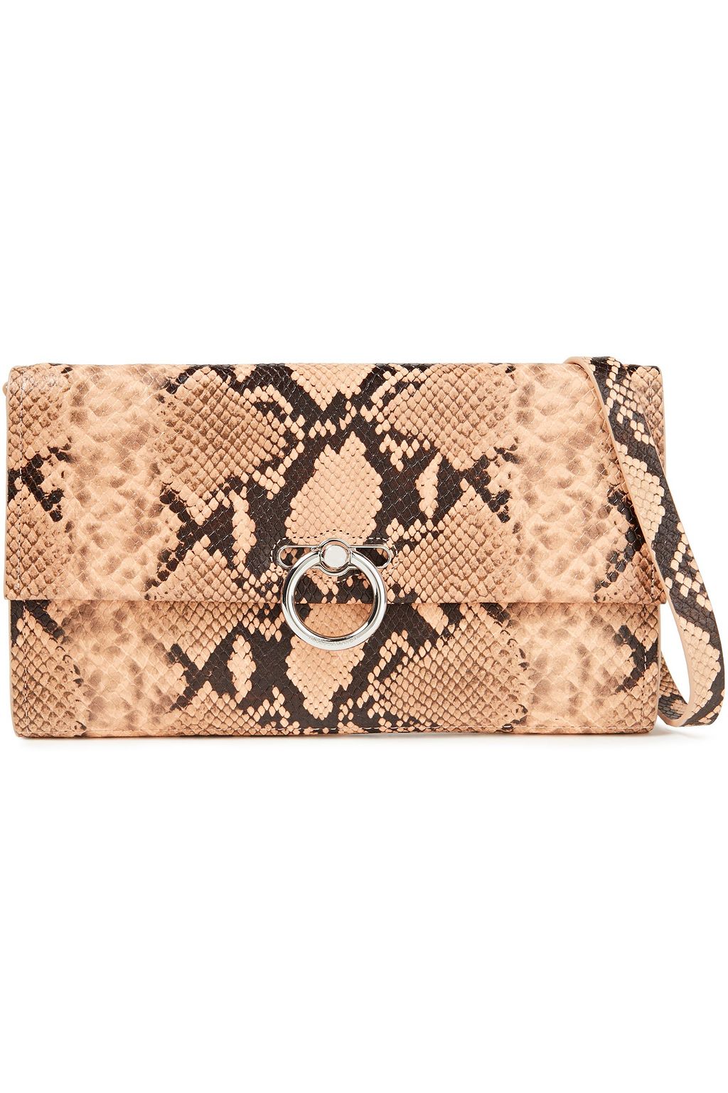 REBECCA MINKOFF Jean snake-effect leather clutch
