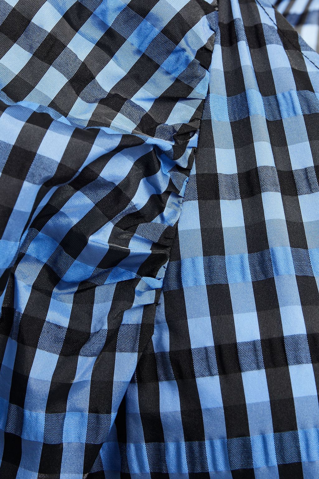 BAUM UND PFERDGARTEN Gingham woven midi wrap dress
