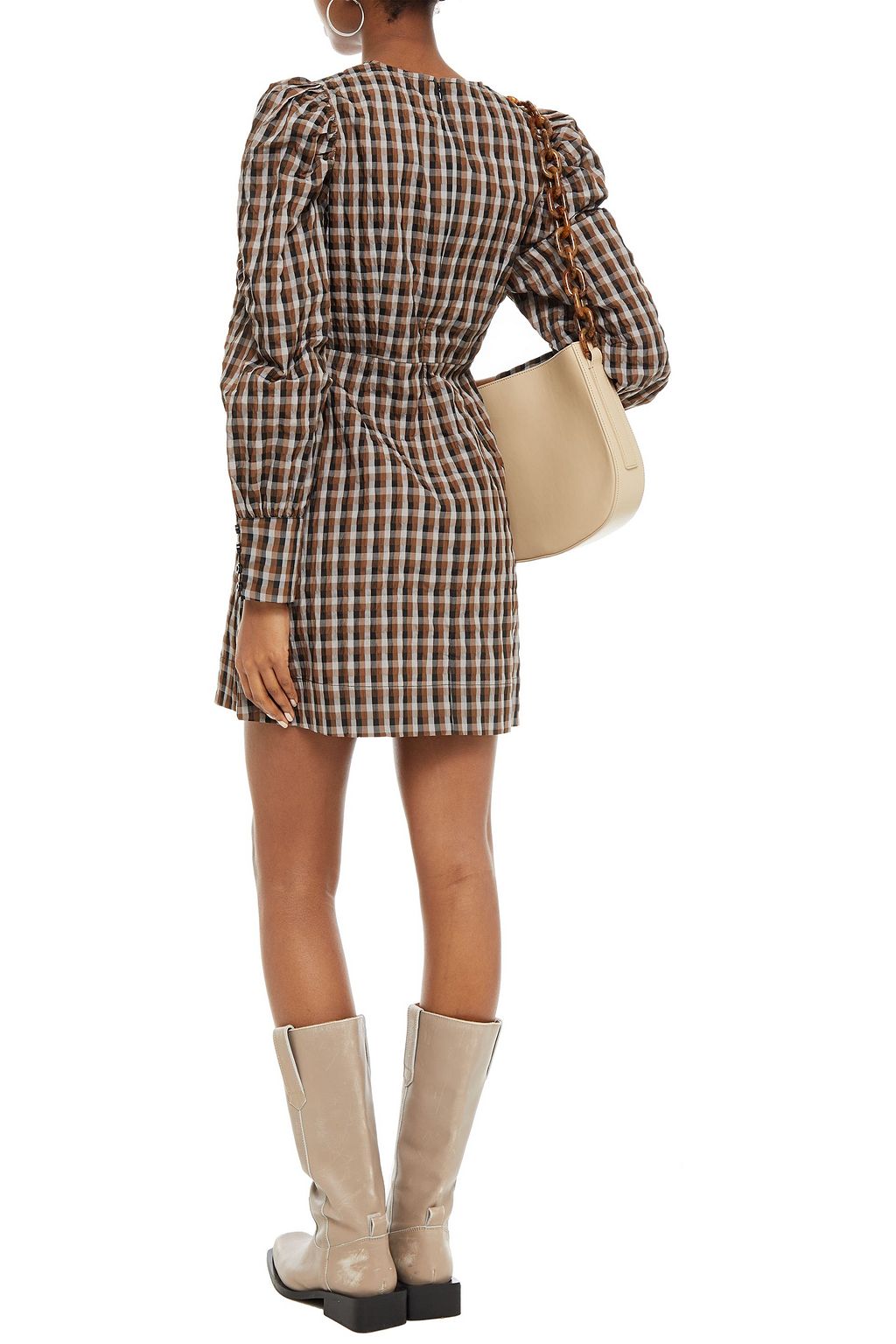 BAUM UND PFERDGARTEN Aidine gingham woven mini dress